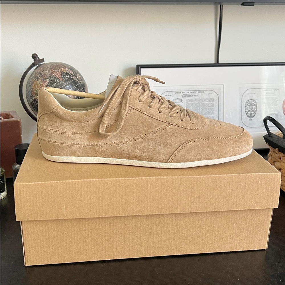 Vince Jet Trainer Suede Sneakers - Camel/Tan